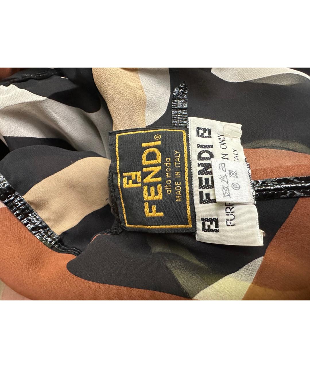 FENDI Коричневая меховая шуба, фото 6