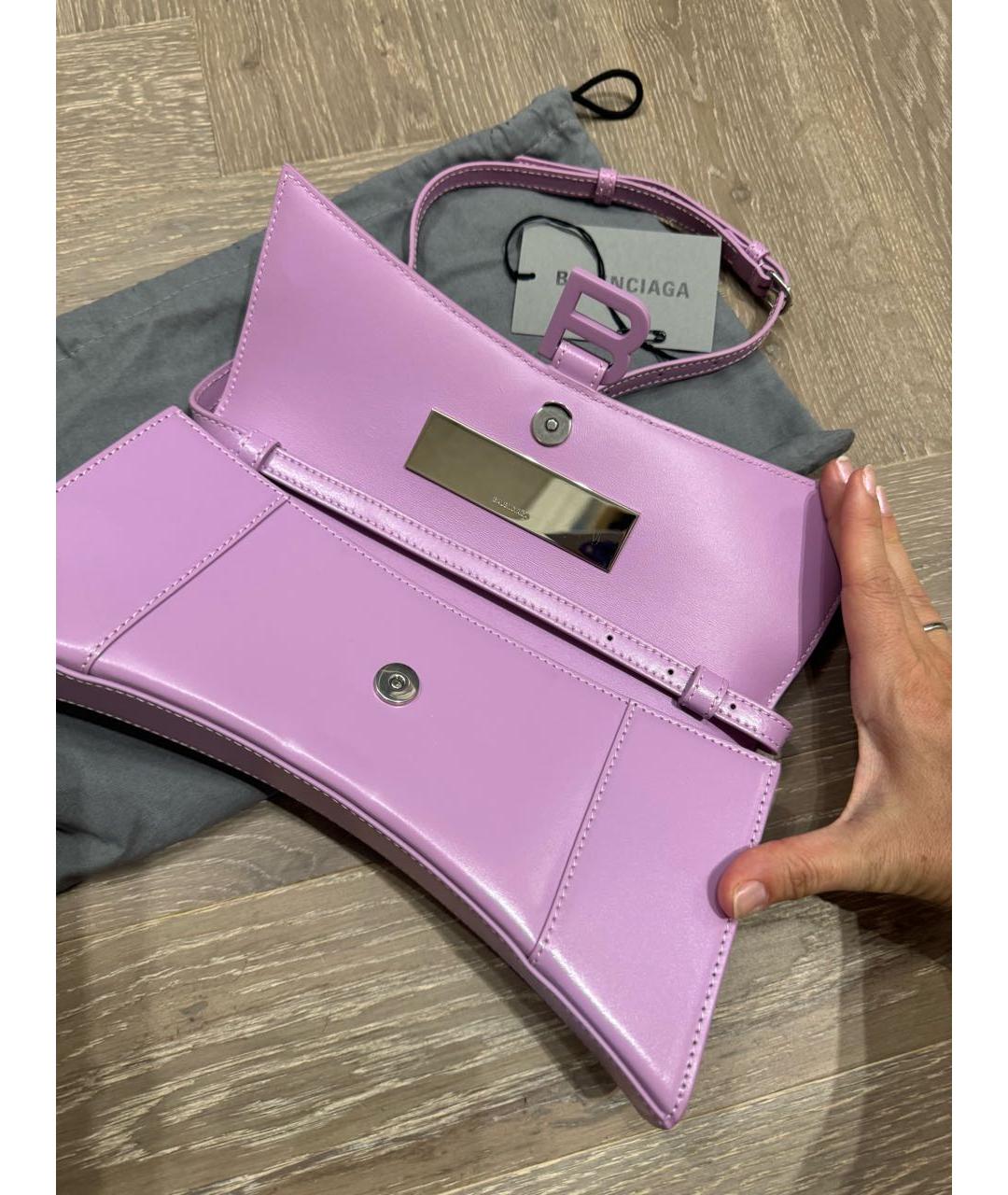 BALENCIAGA Фиолетовая кожаная сумка с короткими ручками, фото 5