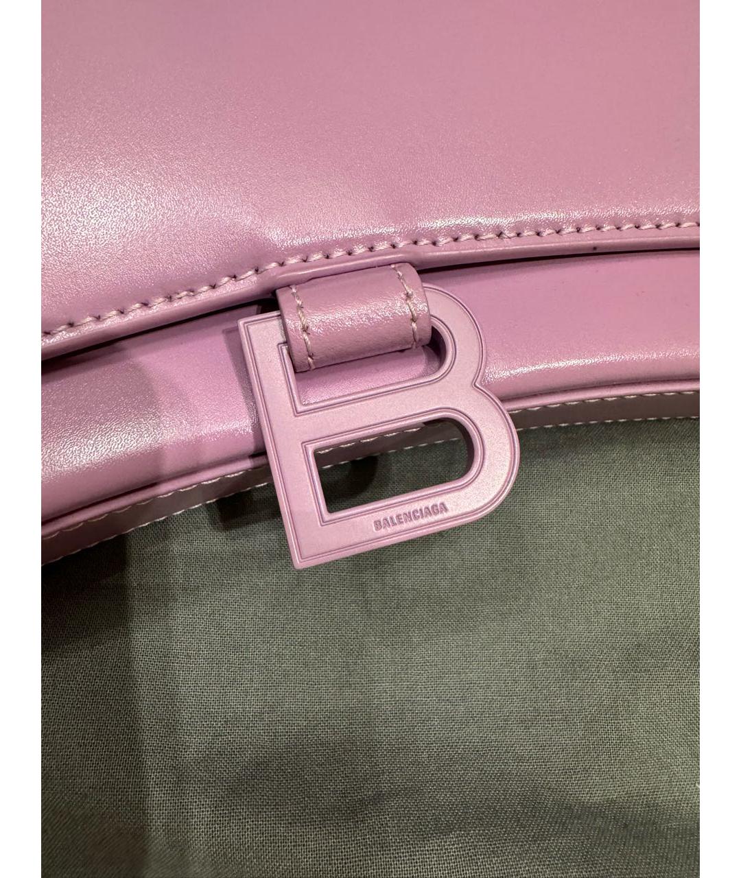 BALENCIAGA Фиолетовая кожаная сумка с короткими ручками, фото 3