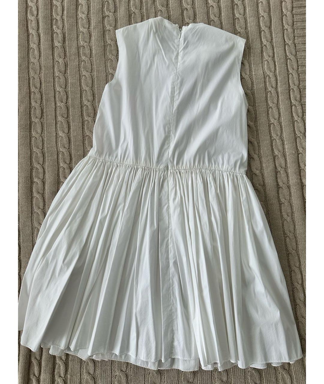 MIU MIU Белое хлопковое коктейльное платье, фото 2
