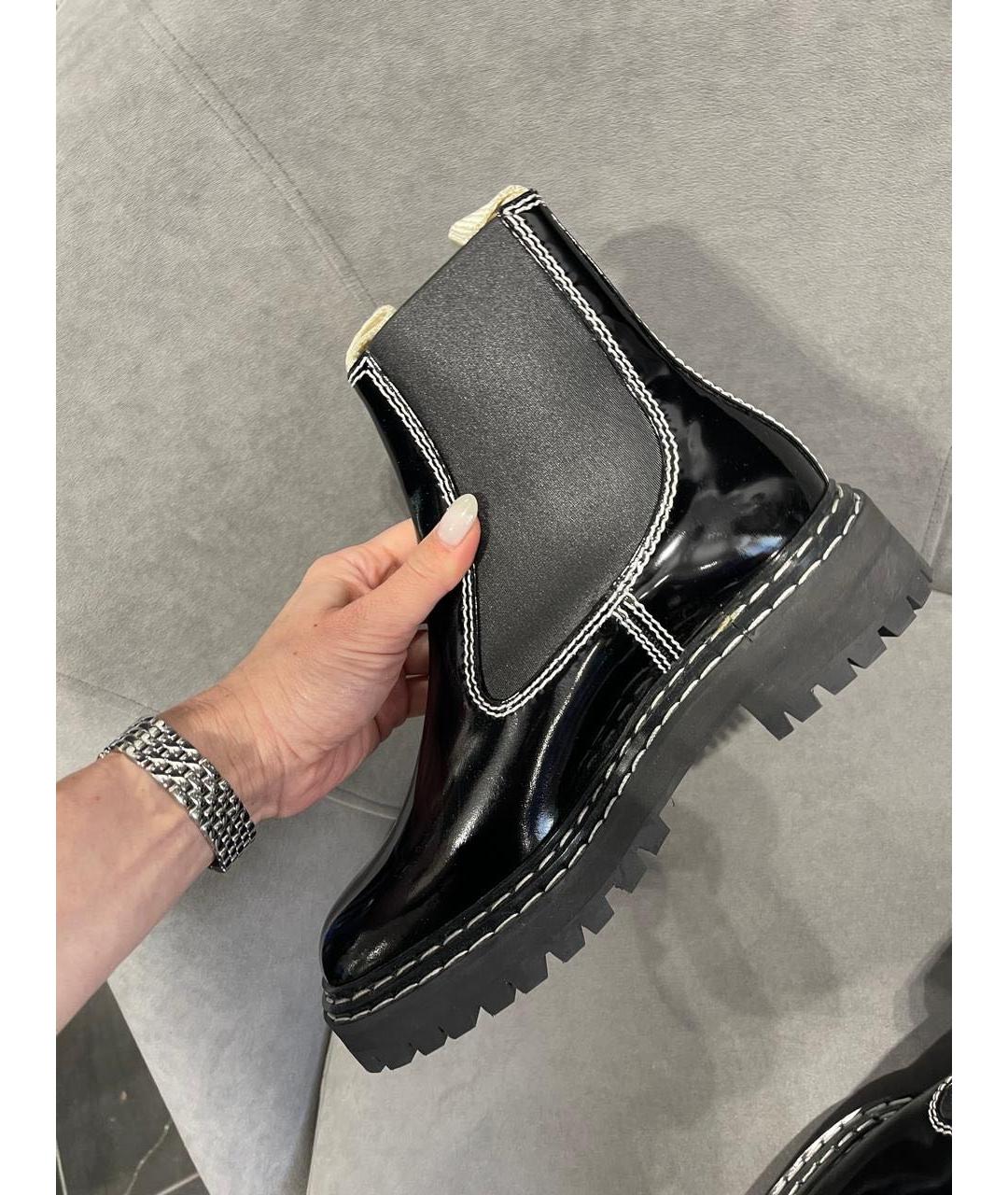 PROENZA SCHOULER Черные кожаные ботинки, фото 6