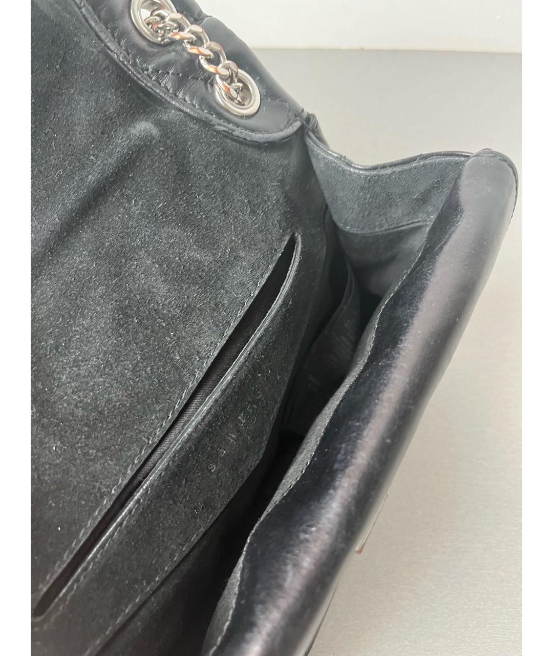 SANDRO Черная кожаная сумка через плечо, фото 4