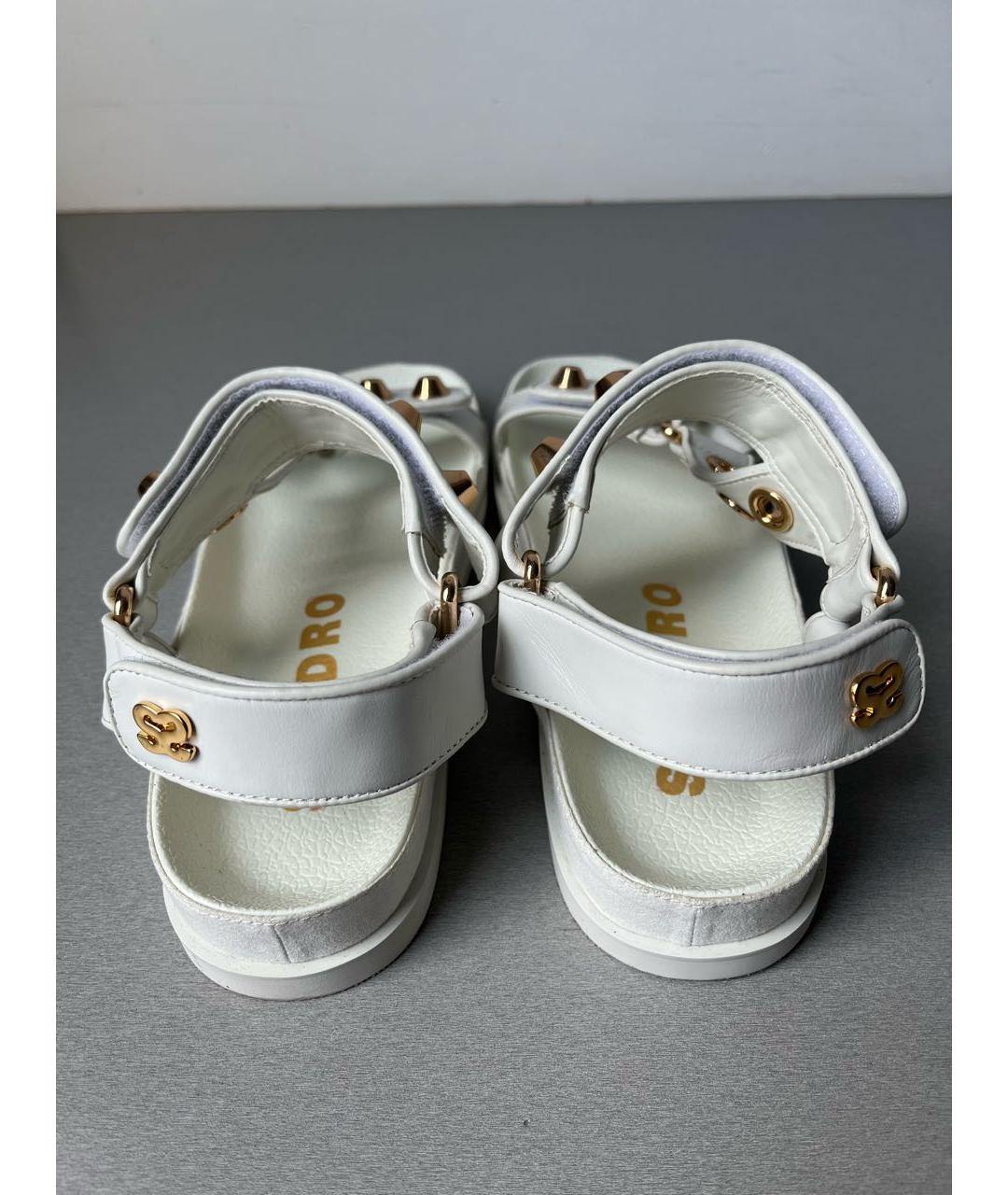 SANDRO Белые замшевые сандалии, фото 4