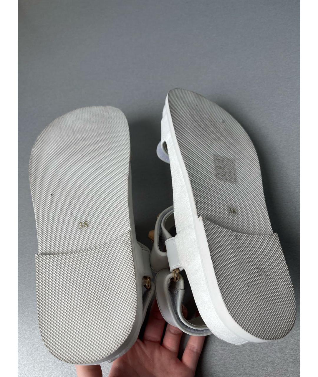 SANDRO Белые замшевые сандалии, фото 5
