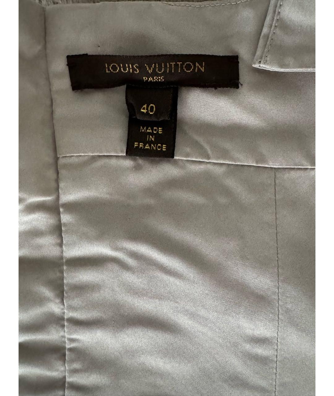 LOUIS VUITTON PRE-OWNED Бежевая атласная блузы, фото 4