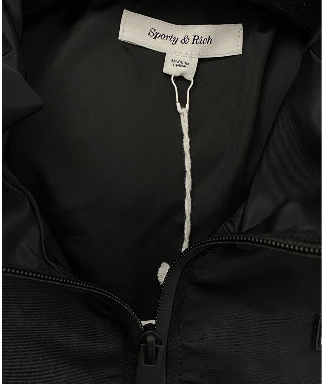 SPORTY AND RICH Черная полиамидовая куртка, фото 4