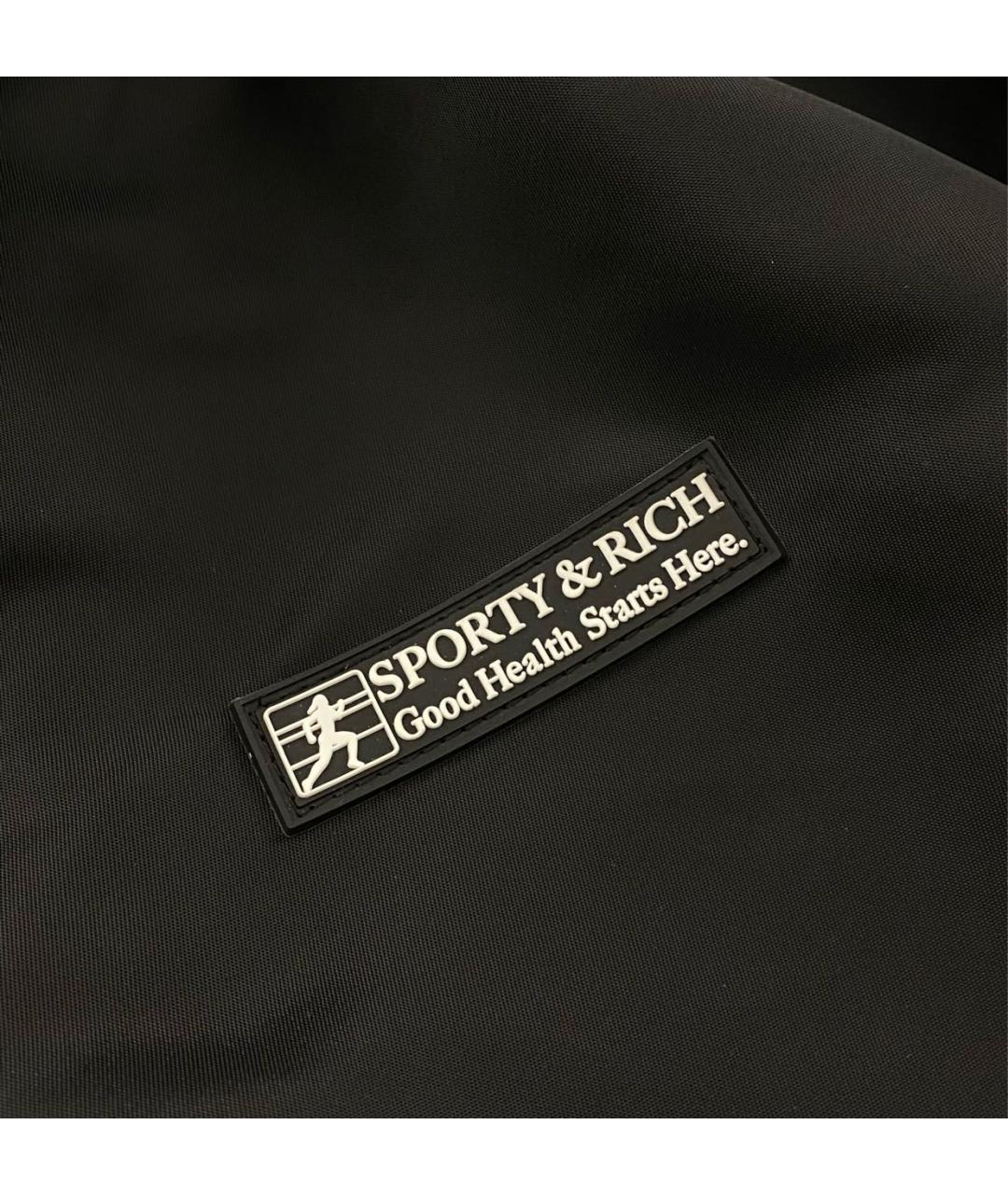 SPORTY AND RICH Черная полиамидовая куртка, фото 3