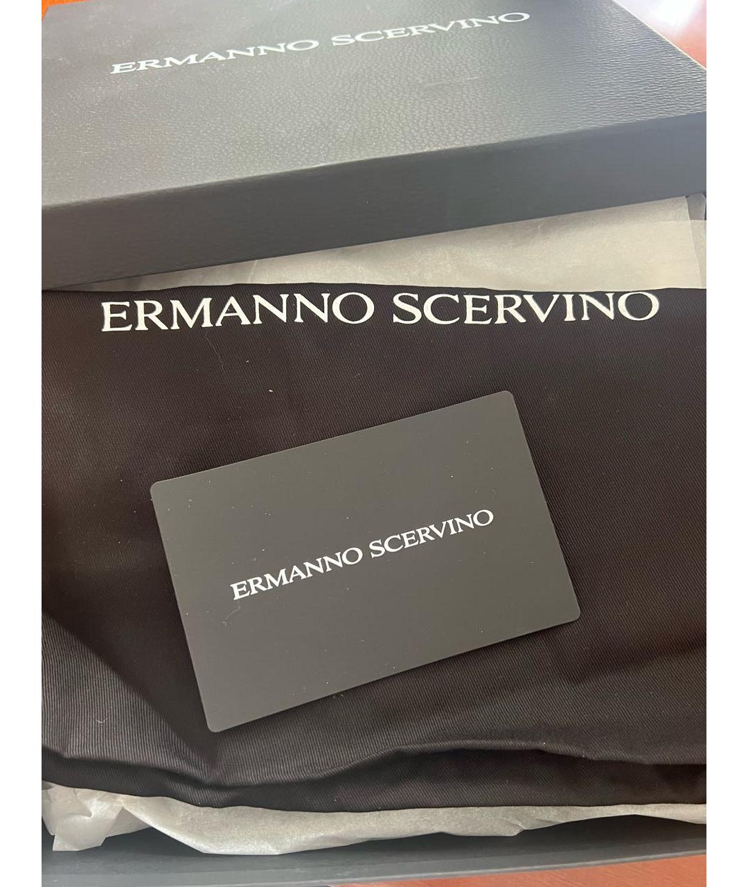 ERMANNO SCERVINO Серебряные кожаные босоножки, фото 5