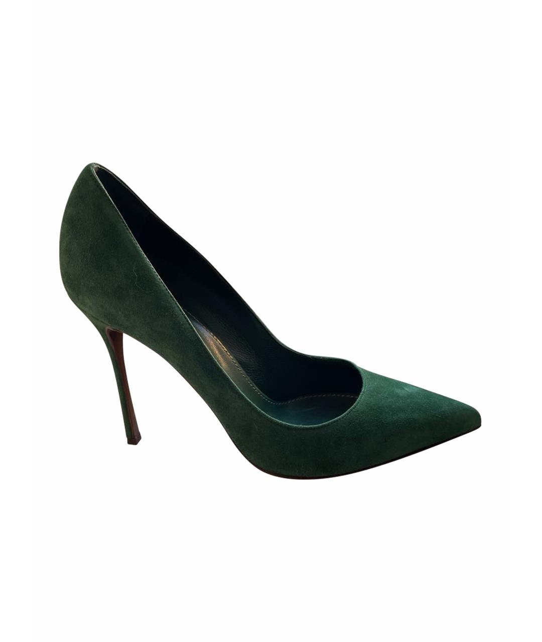 SERGIO ROSSI Зеленые замшевые туфли, фото 1