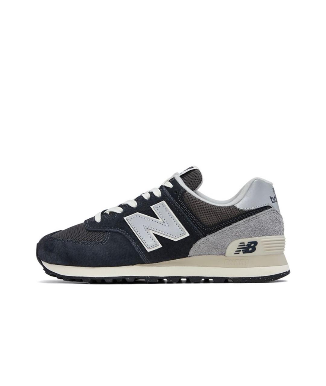 NEW BALANCE Черные замшевые низкие кроссовки / кеды, фото 7