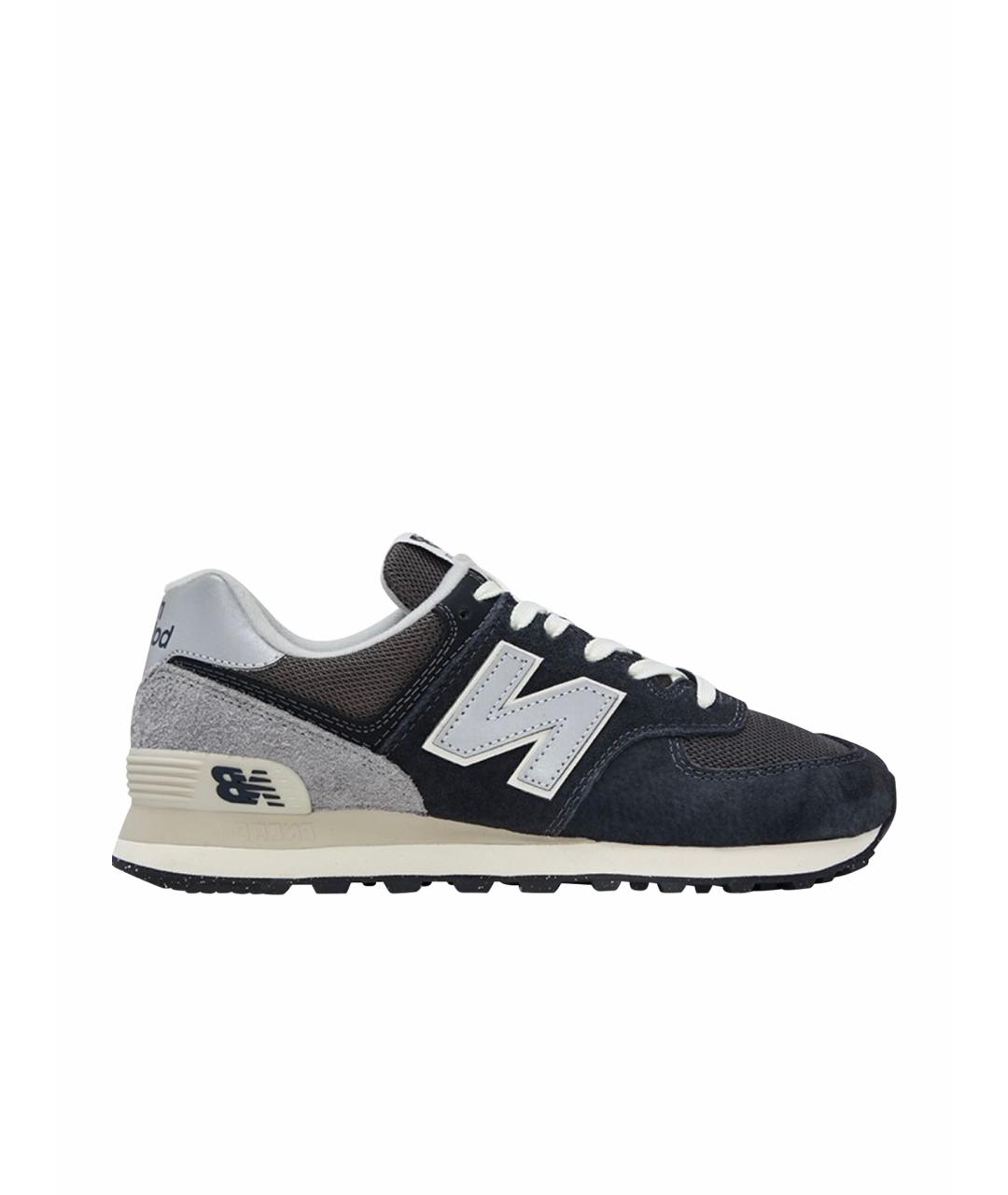 NEW BALANCE Черные замшевые низкие кроссовки / кеды, фото 1