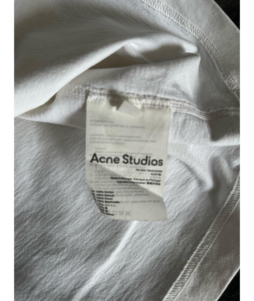 ACNE STUDIOS Белая хлопковая футболка, фото 3