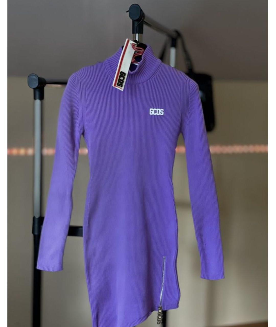 GCDS Фиолетовое полиамидовое повседневное платье, фото 6