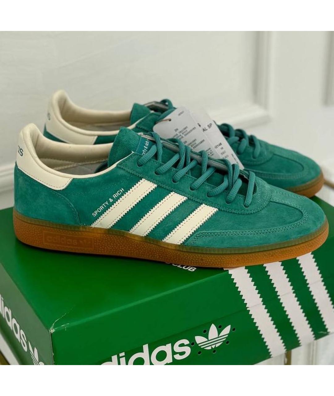 ADIDAS Зеленые замшевые низкие кроссовки / кеды, фото 6