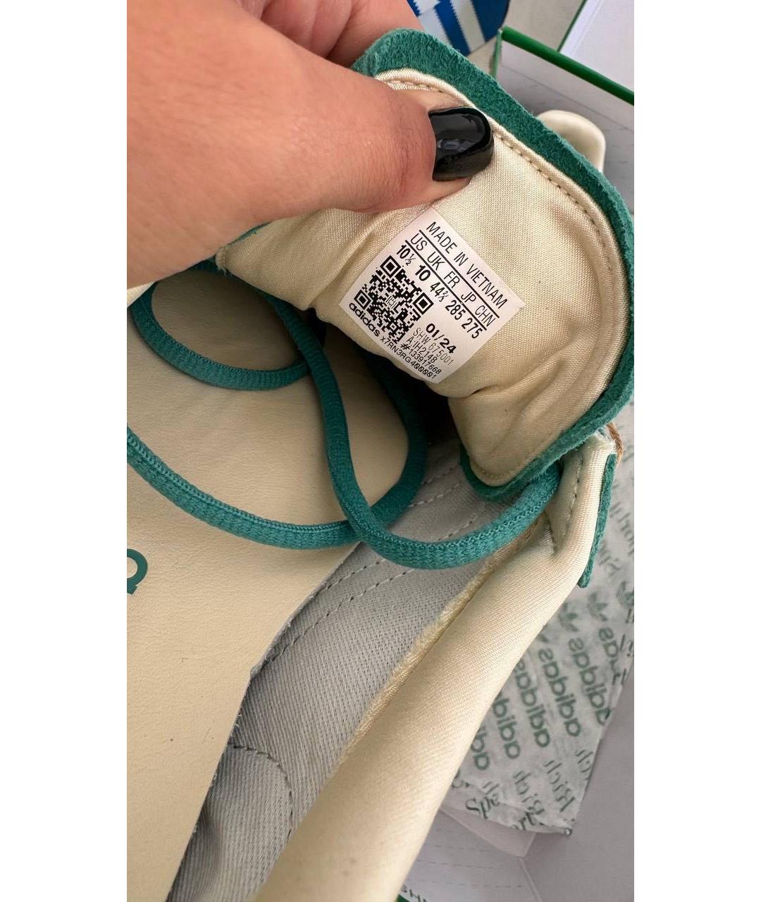 ADIDAS Зеленые замшевые низкие кроссовки / кеды, фото 5