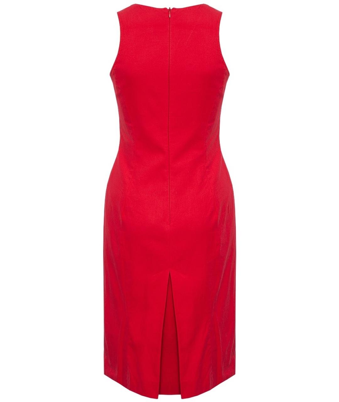 VALENTINO Красное хлопковое коктейльное платье, фото 2