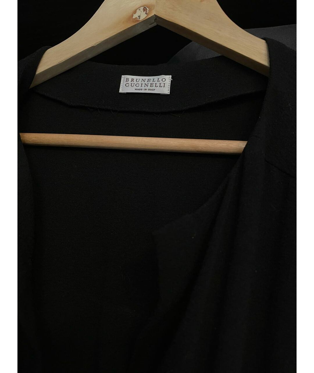 BRUNELLO CUCINELLI Черное хлопковое повседневное платье, фото 8