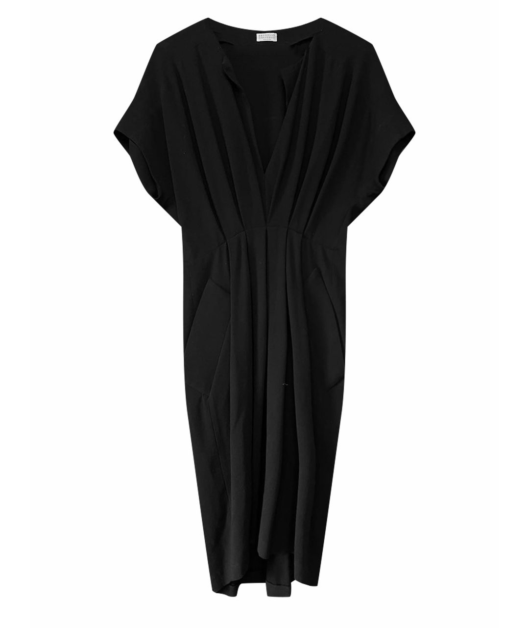 BRUNELLO CUCINELLI Черное хлопковое повседневное платье, фото 1