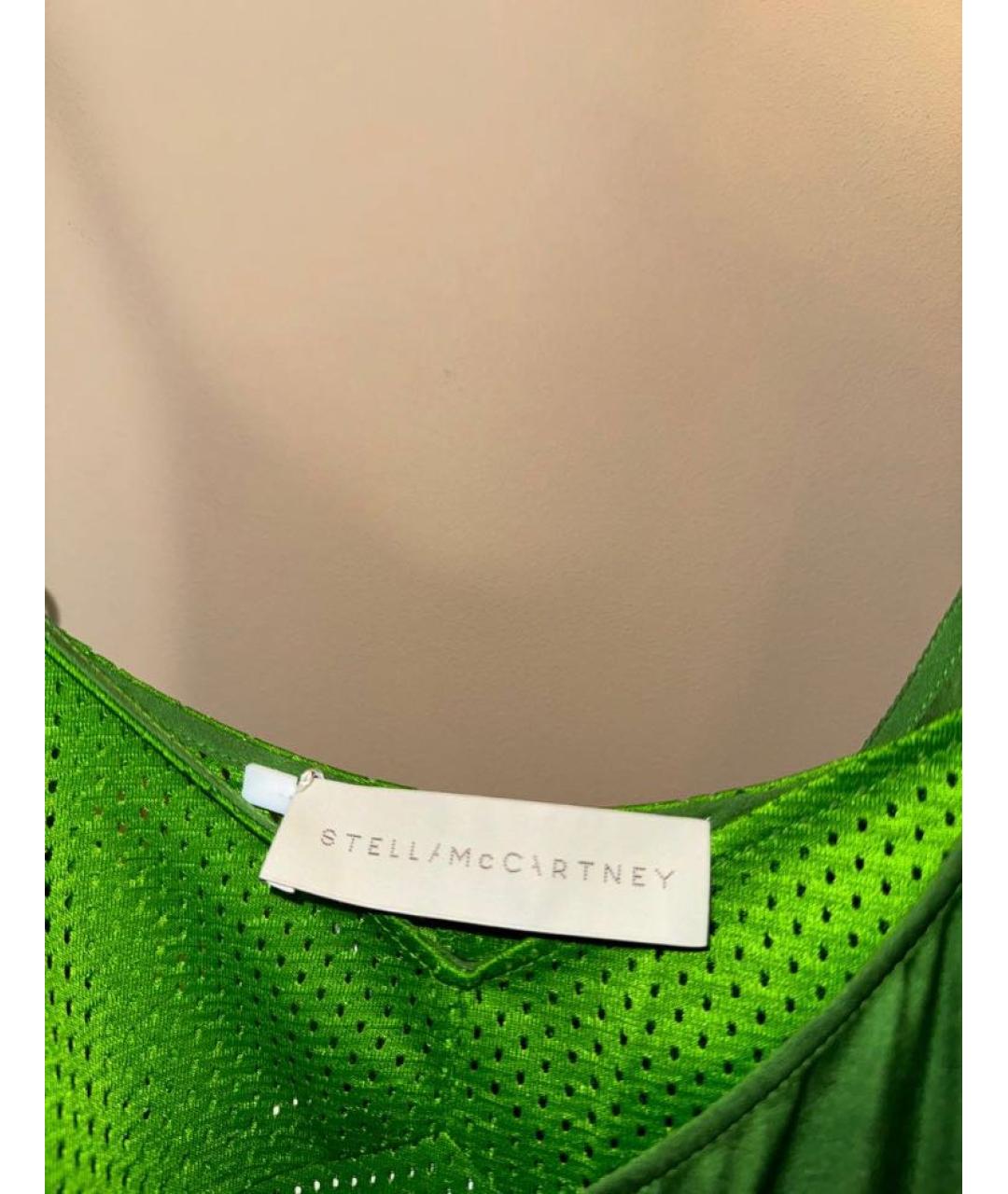STELLA MCCARTNEY Зеленые шелковое коктейльное платье, фото 3