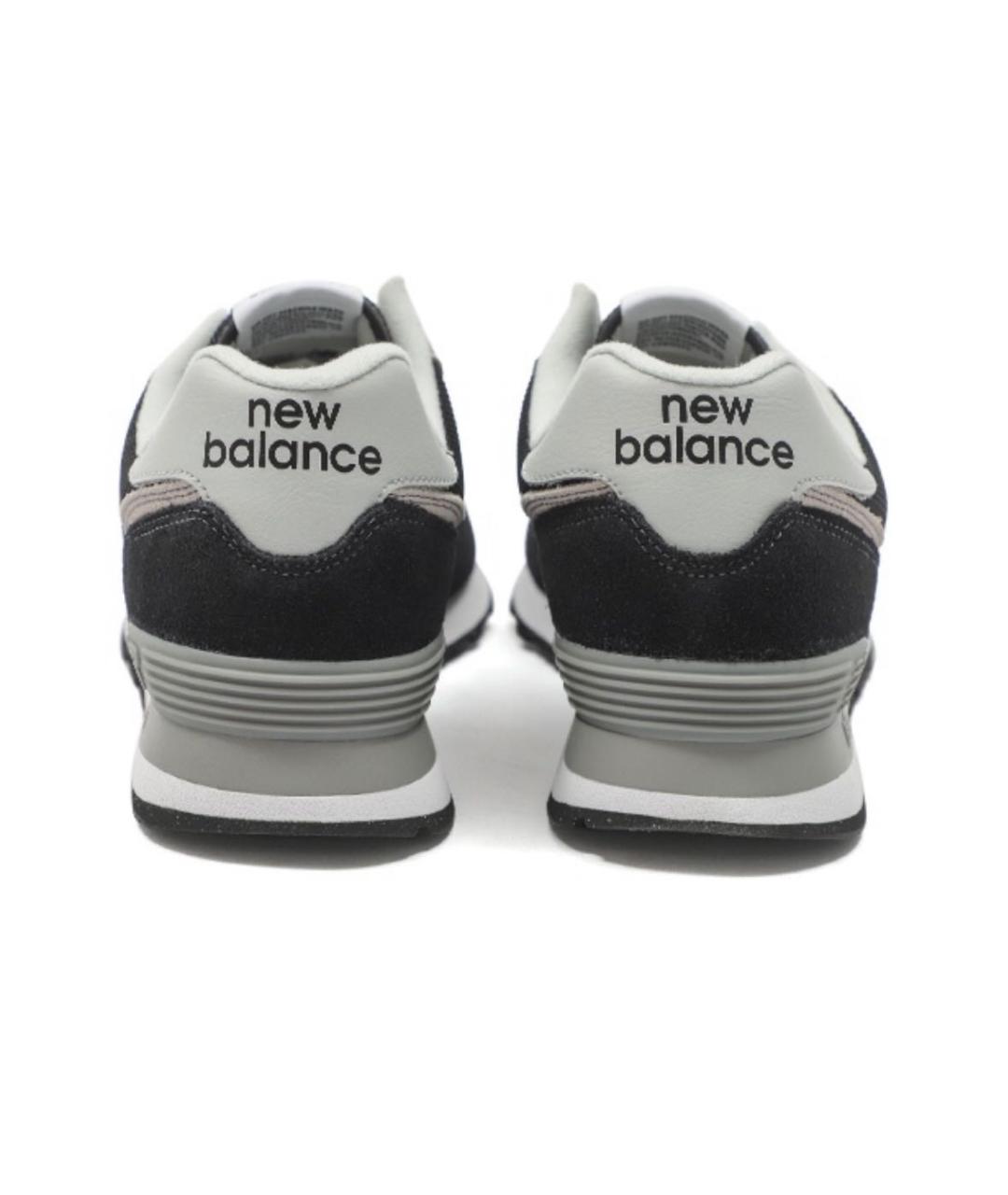 NEW BALANCE Черные замшевые низкие кроссовки / кеды, фото 4