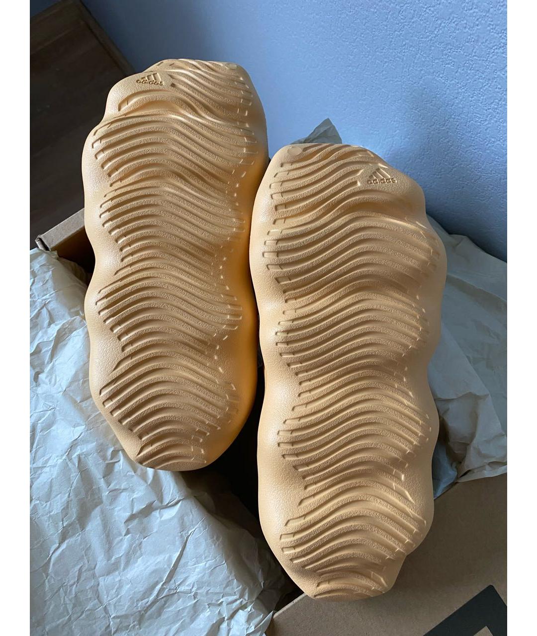 ADIDAS YEEZY Оранжевое резиновые низкие кроссовки / кеды, фото 6