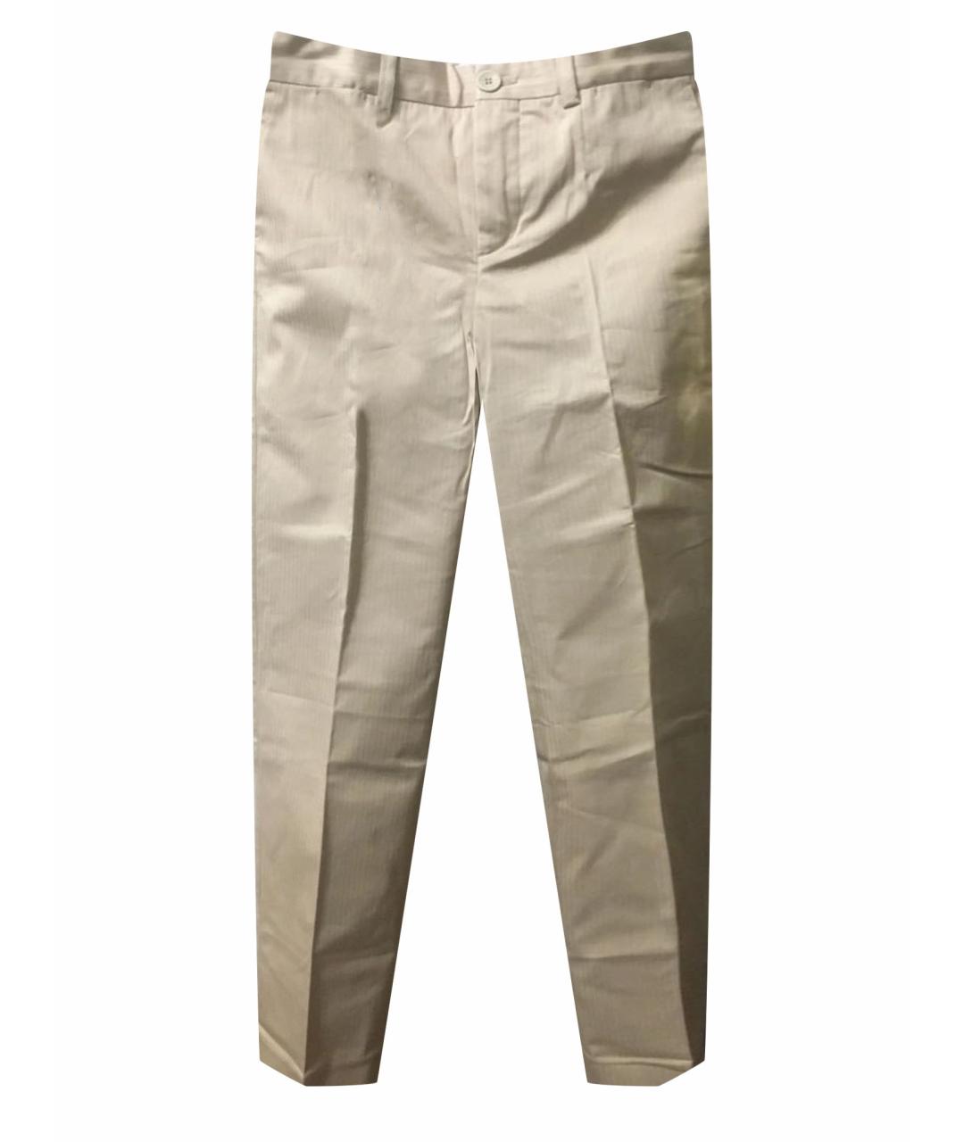 DOLCE&GABBANA Бежевые хлопковые брюки и шорты, фото 1
