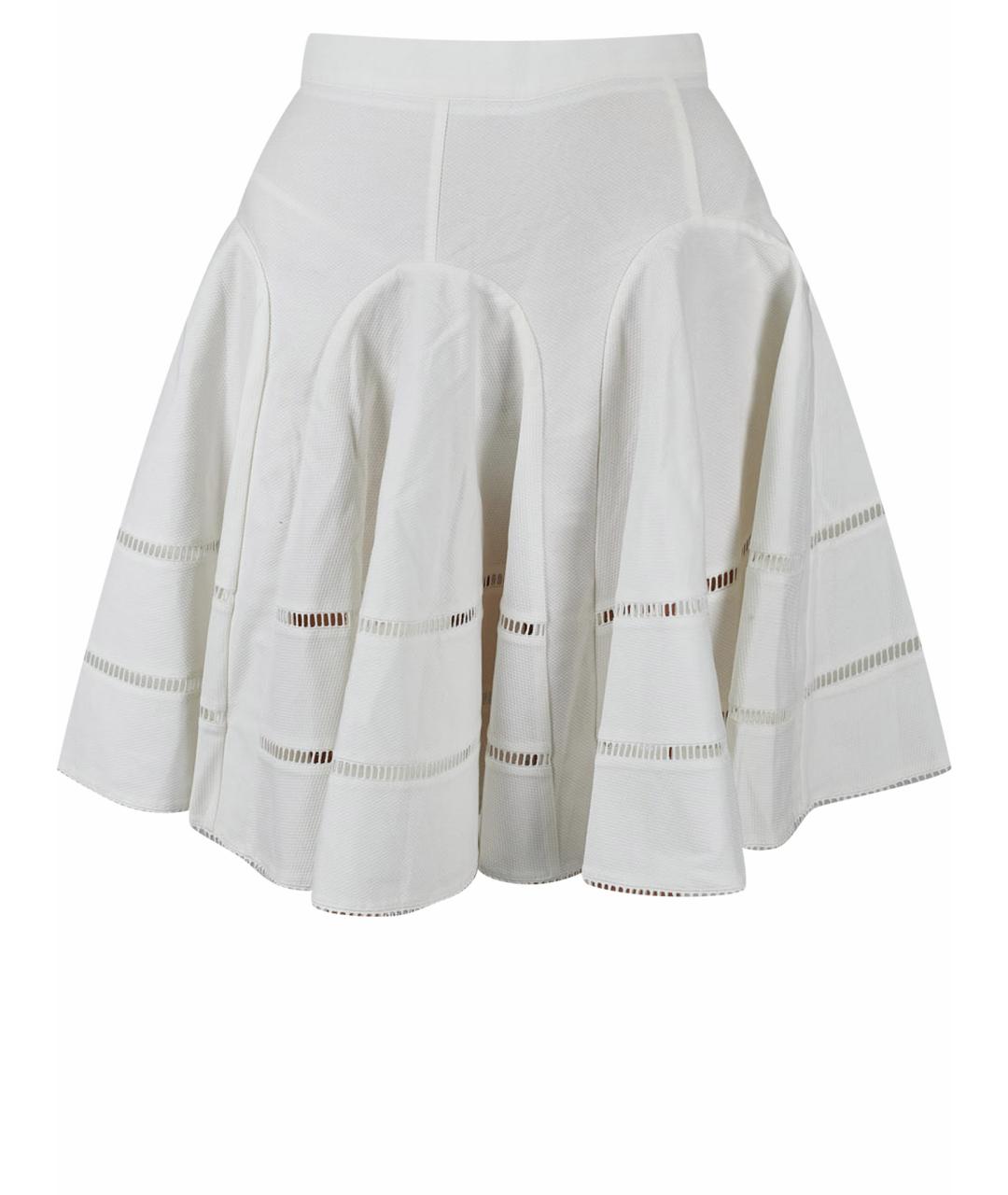 LOUIS VUITTON Белая хлопковая юбка мини, фото 1