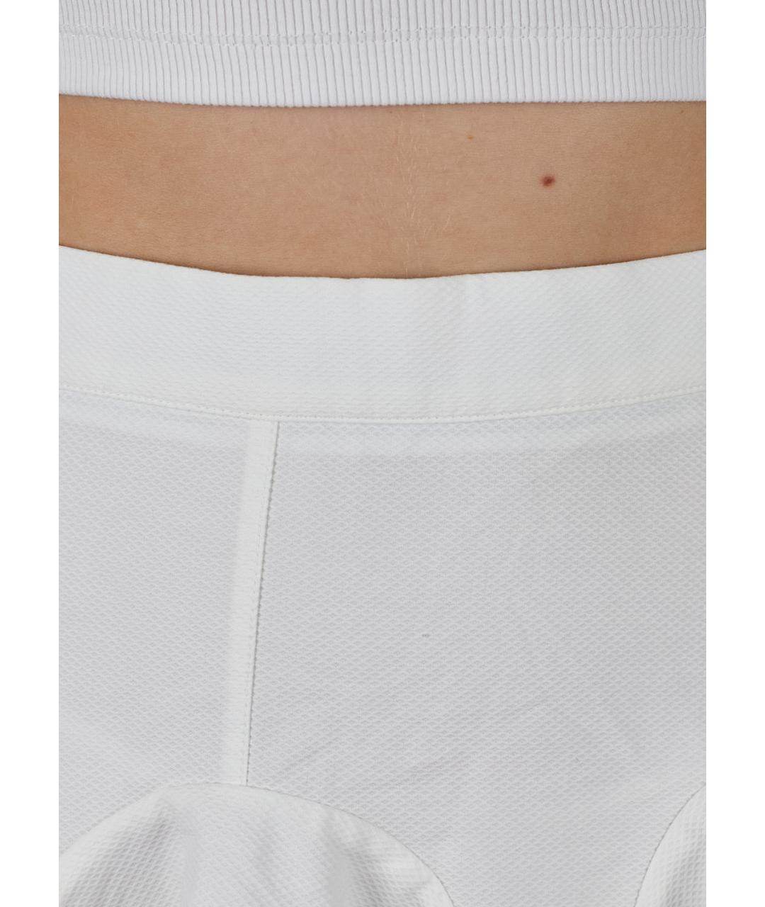 LOUIS VUITTON Белая хлопковая юбка мини, фото 4