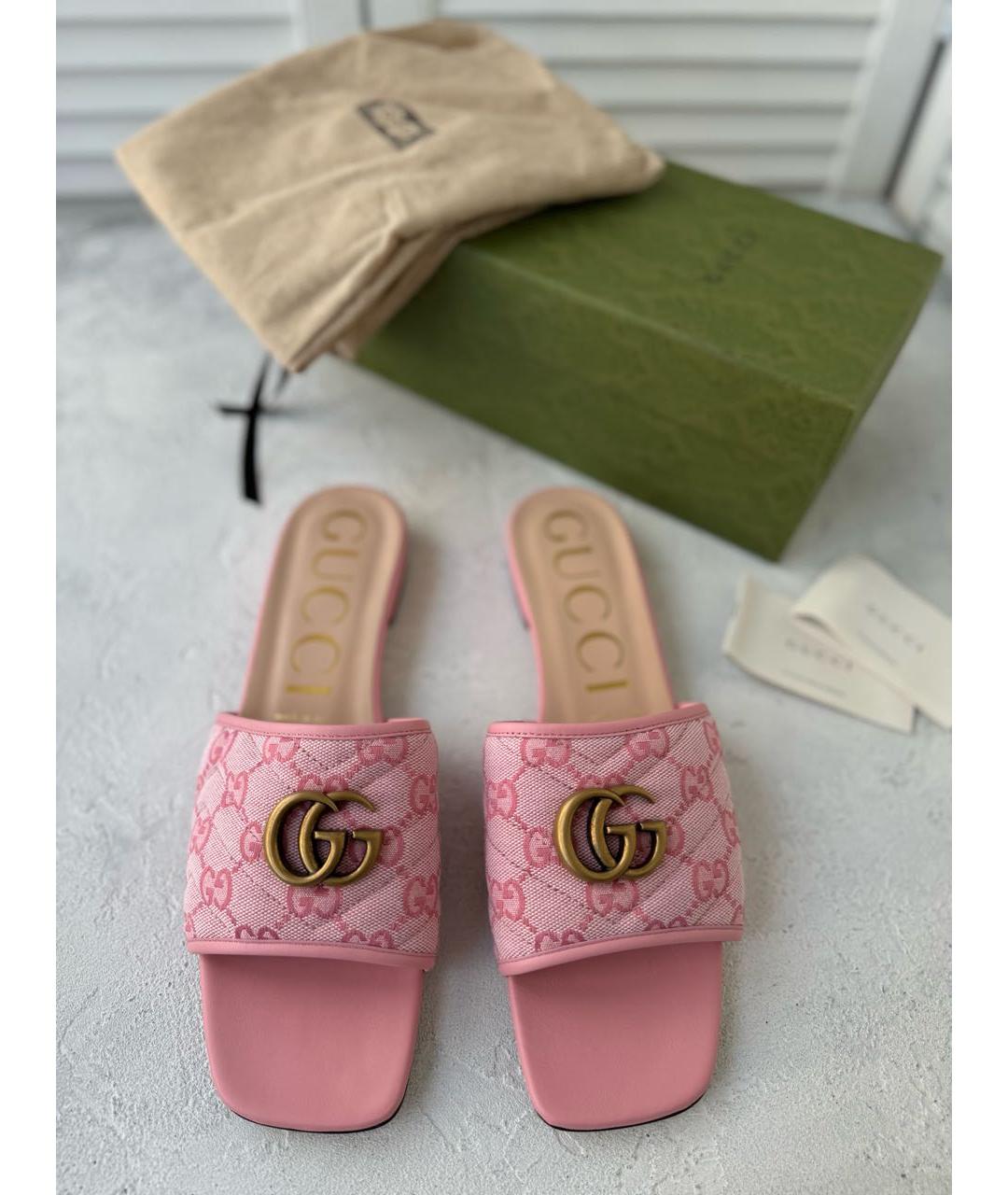 GUCCI Розовые шлепанцы, фото 2