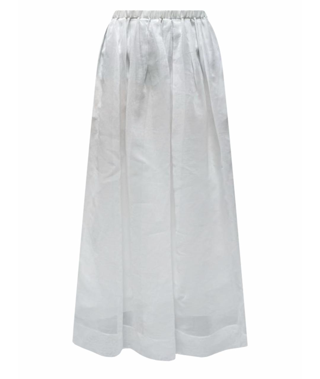 BRUNELLO CUCINELLI Белая хлопковая юбка миди, фото 1