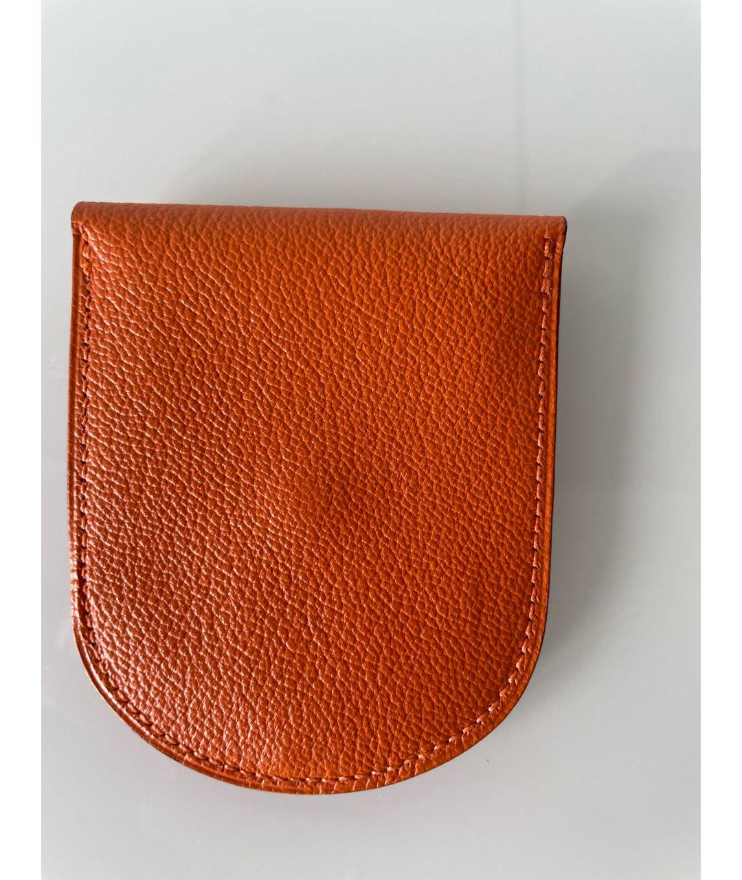 HERMES PRE-OWNED Оранжевый кожаный кардхолдер, фото 2