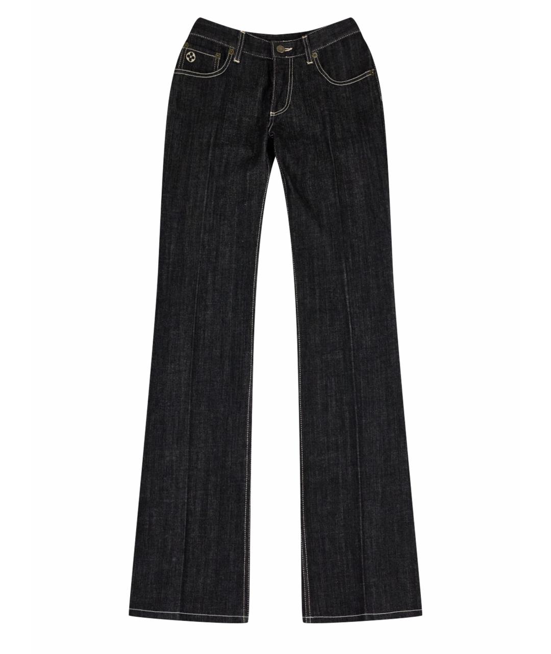 LOUIS VUITTON Черные хлопко-эластановые джинсы клеш, фото 1