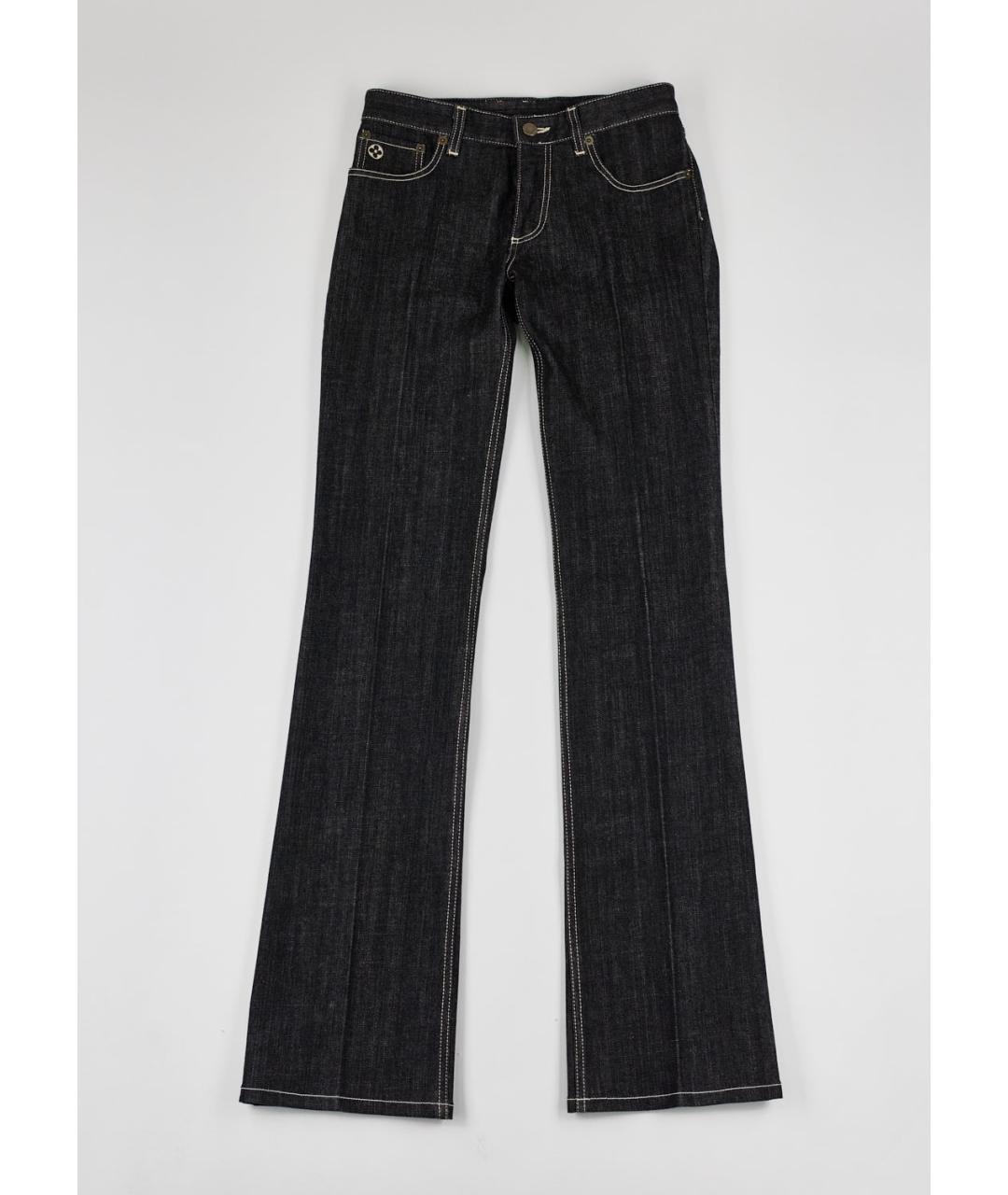 LOUIS VUITTON Черные хлопко-эластановые джинсы клеш, фото 5