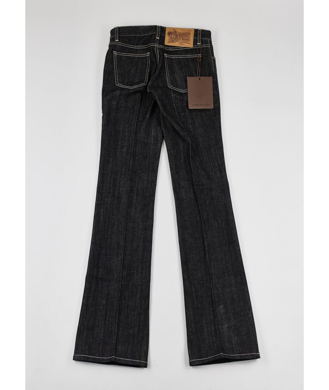 LOUIS VUITTON Черные хлопко-эластановые джинсы клеш, фото 2