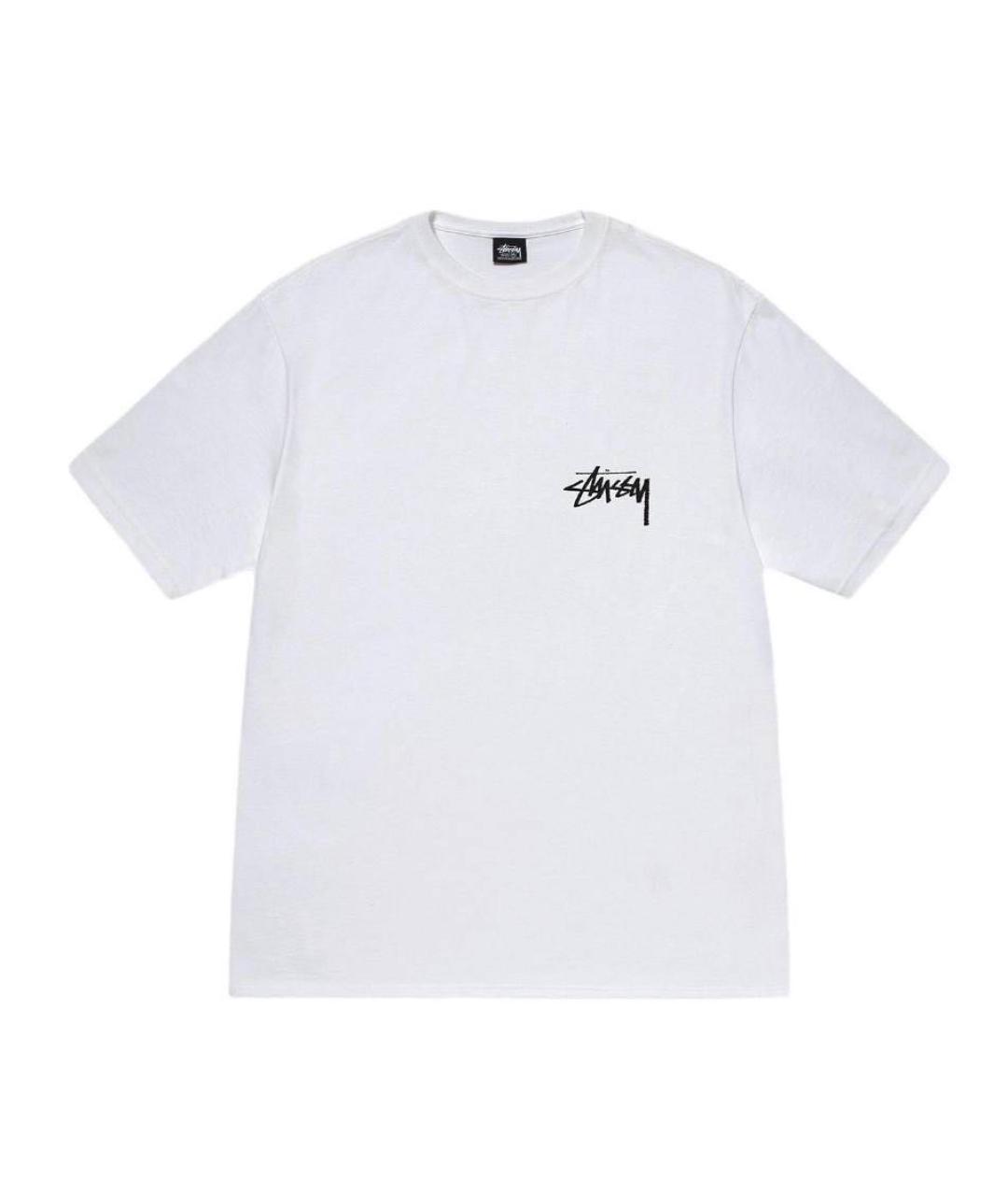 STUSSY Белая хлопковая футболка, фото 2