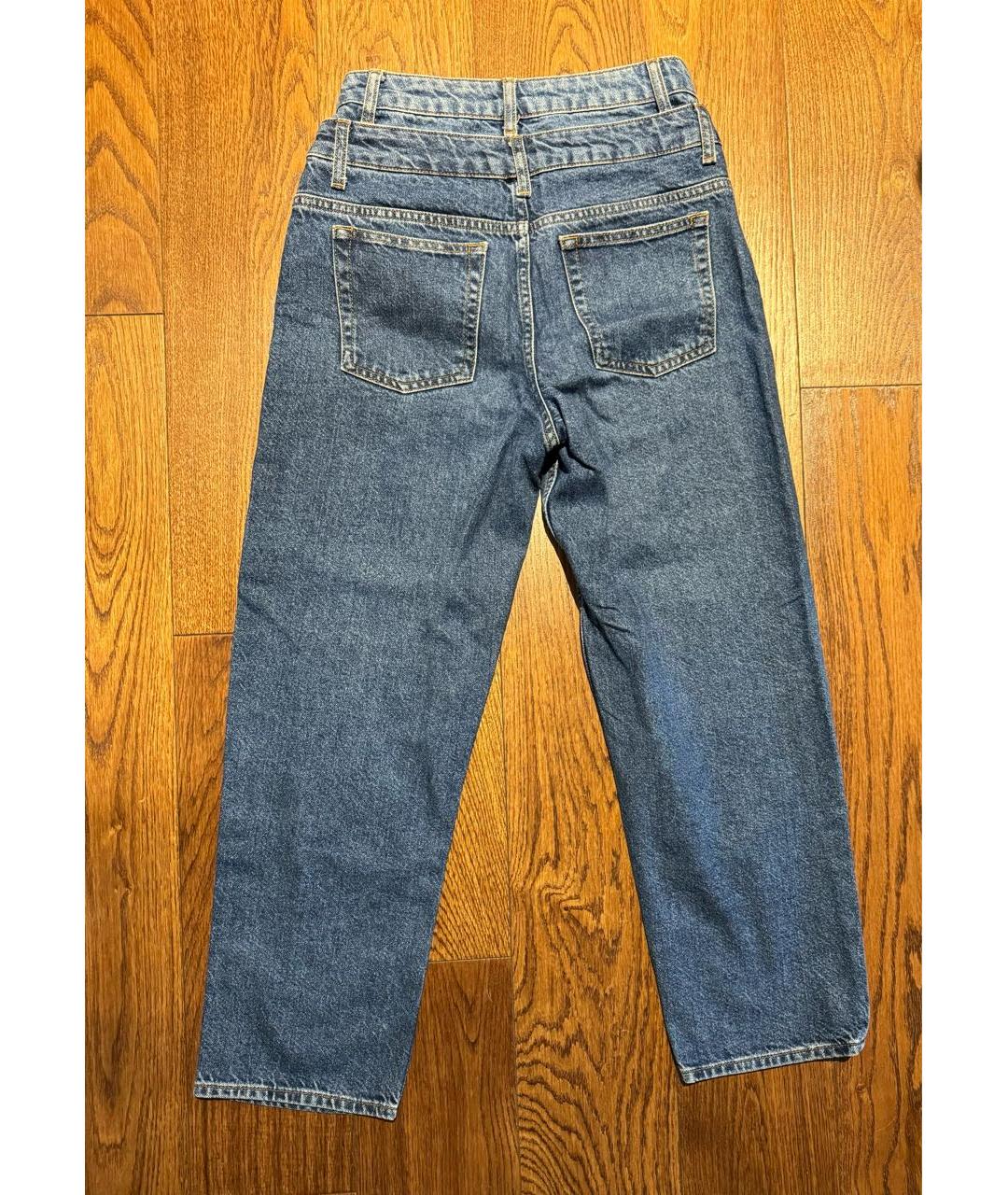SANDRO Темно-синие хлопковые прямые джинсы, фото 2
