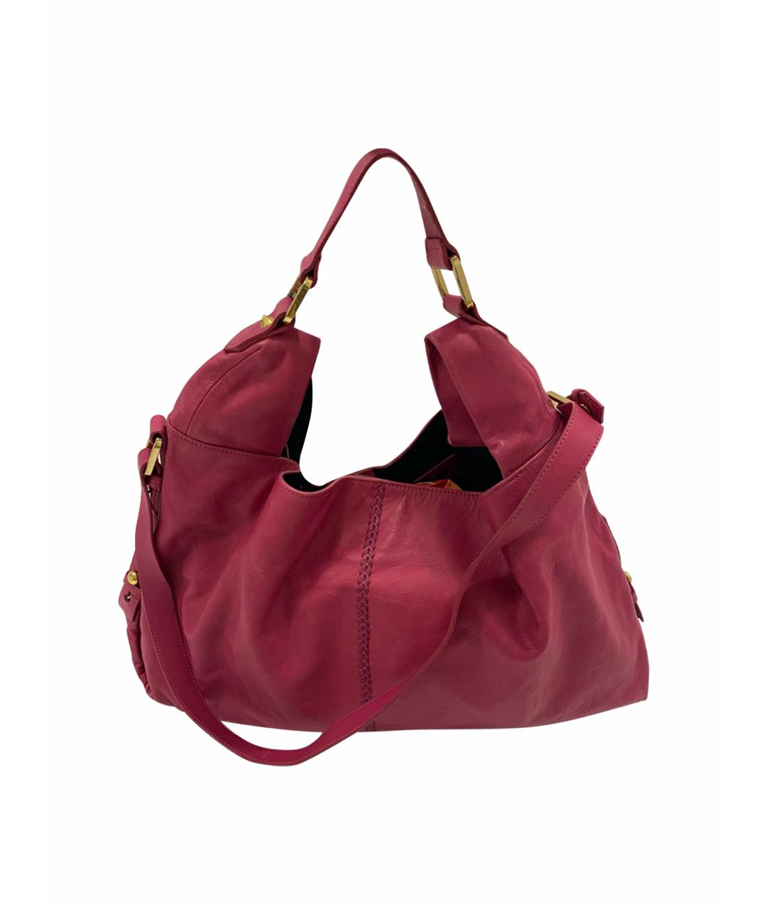 PIERRE BALMAIN Фуксия кожаная сумка тоут, фото 1