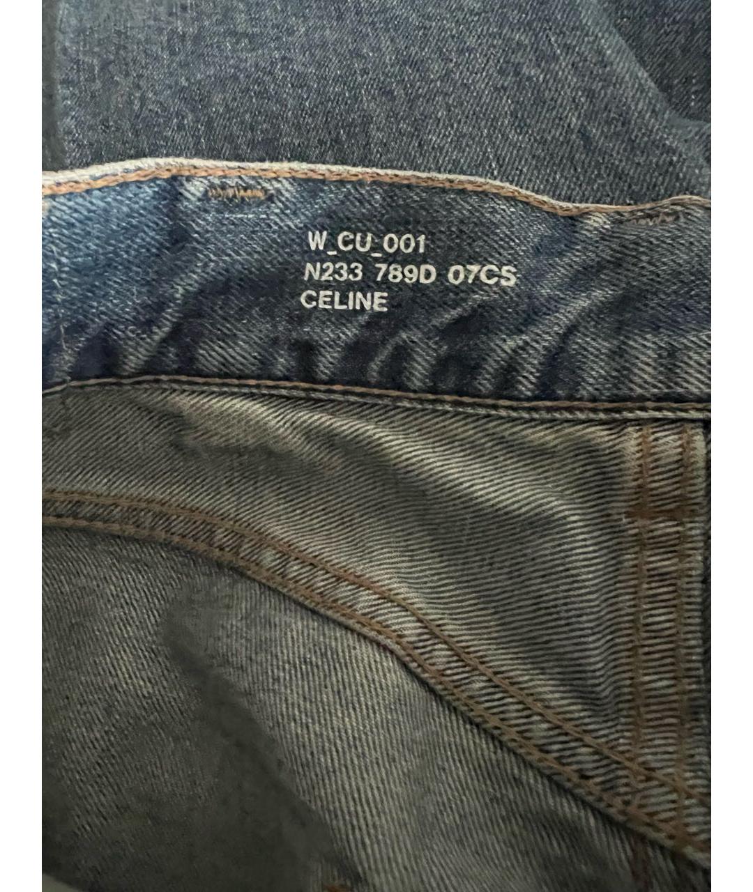CELINE PRE-OWNED Синие хлопковые джинсы клеш, фото 3
