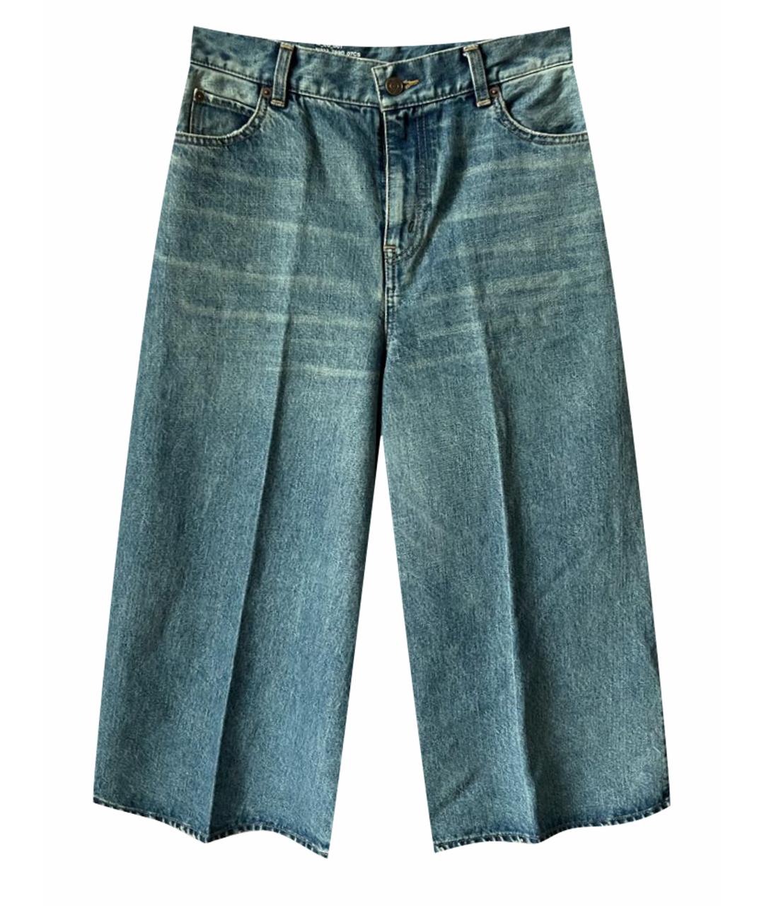 CELINE PRE-OWNED Синие хлопковые джинсы клеш, фото 1