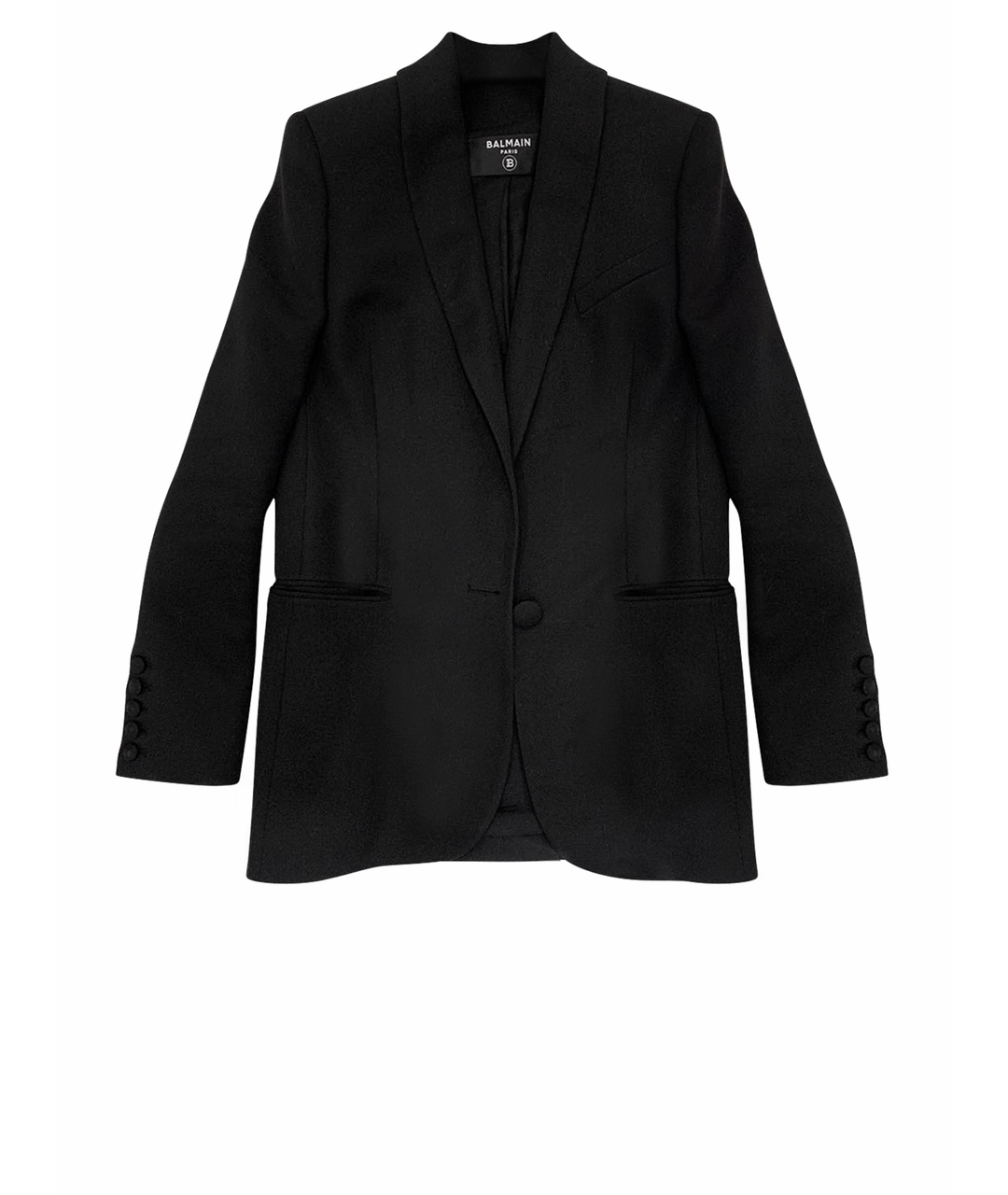 BALMAIN Черный шерстяной жакет/пиджак, фото 1