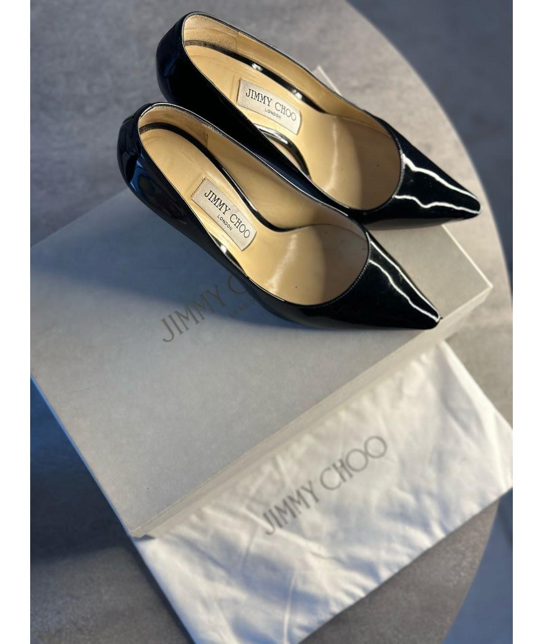 JIMMY CHOO Черные туфли из лакированной кожи, фото 5