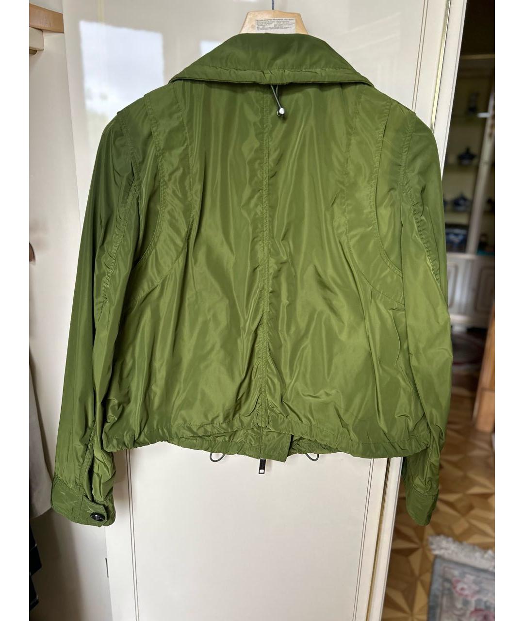 BURBERRY Зеленая полиэстеровая куртка, фото 2