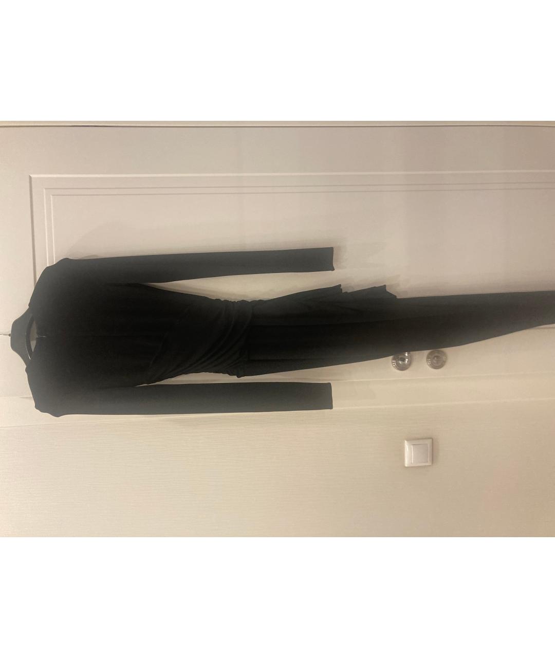 ALEXANDRE VAUTHIER Черное вискозное коктейльное платье, фото 3