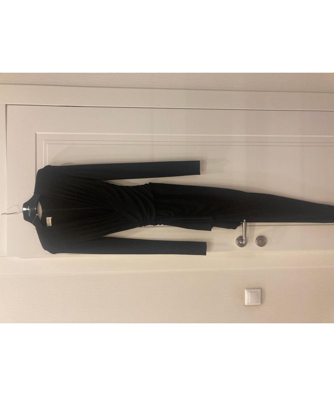 ALEXANDRE VAUTHIER Черное вискозное коктейльное платье, фото 8