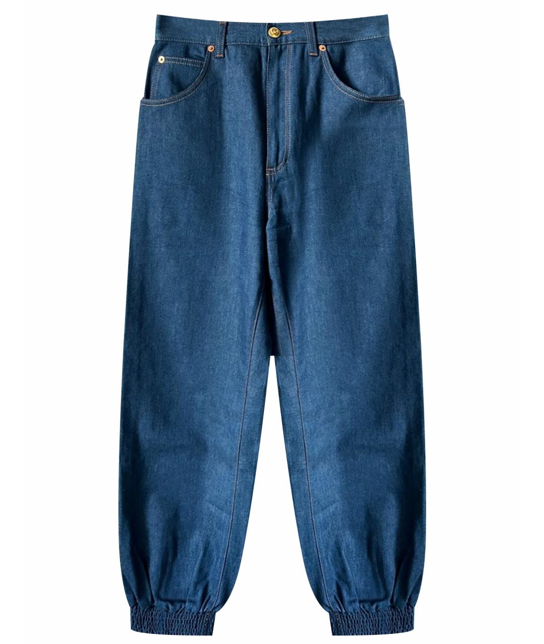 GUCCI Синие хлопковые джинсы клеш, фото 1