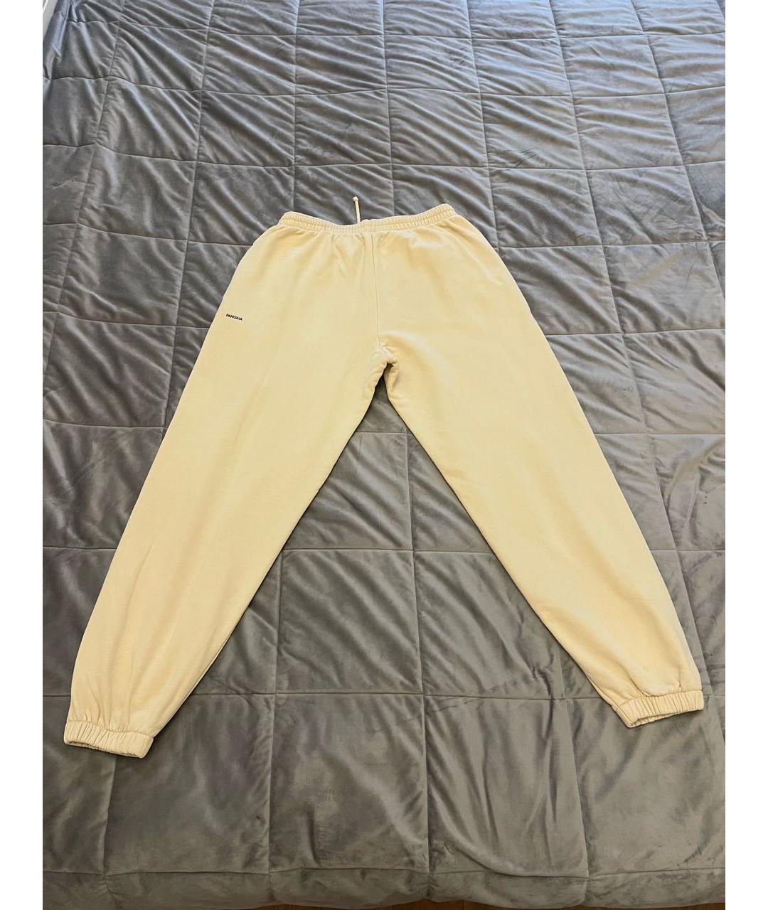 THE PANGAIA Бежевые хлопковые брюки широкие, фото 2