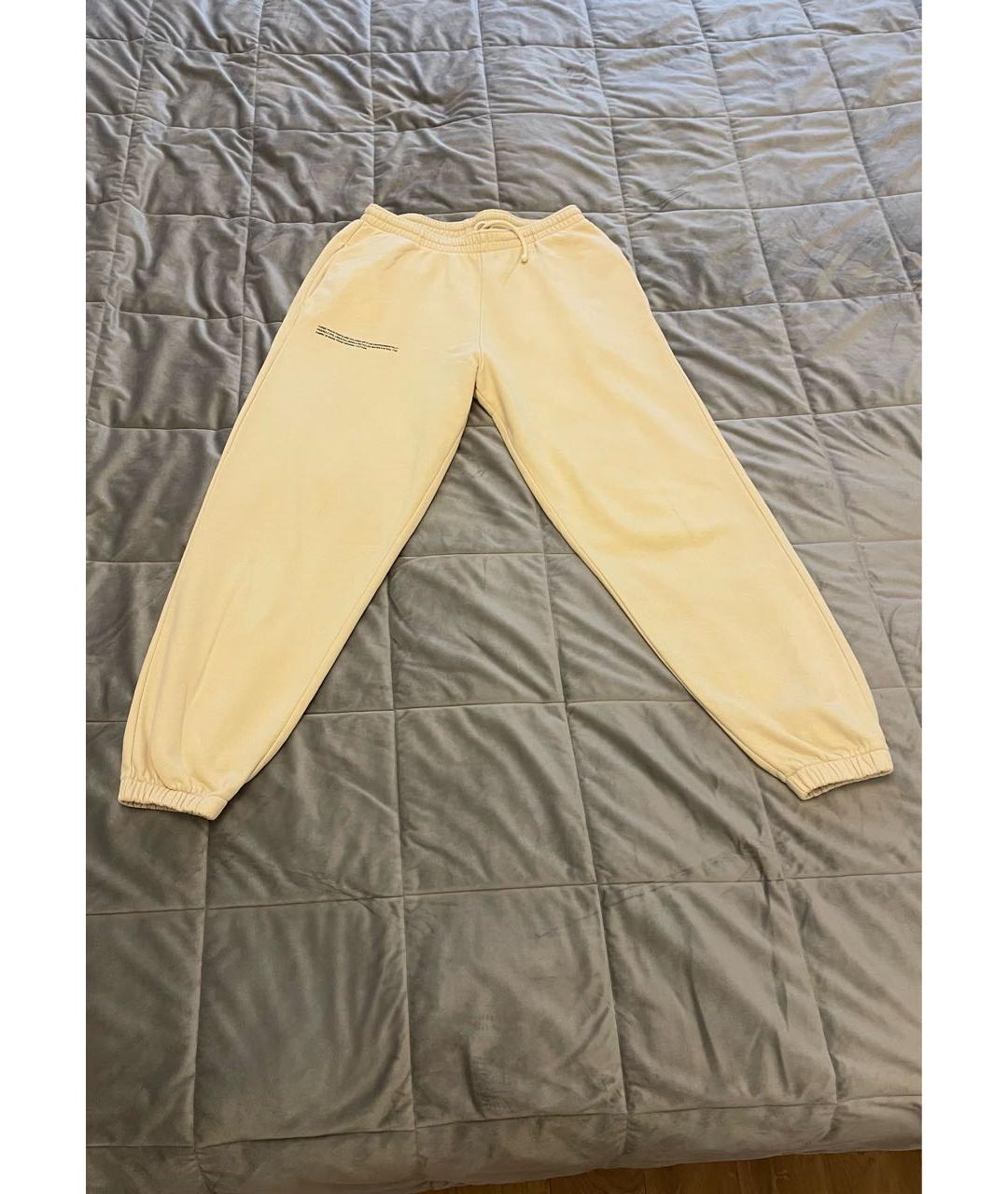 THE PANGAIA Бежевые хлопковые брюки широкие, фото 7