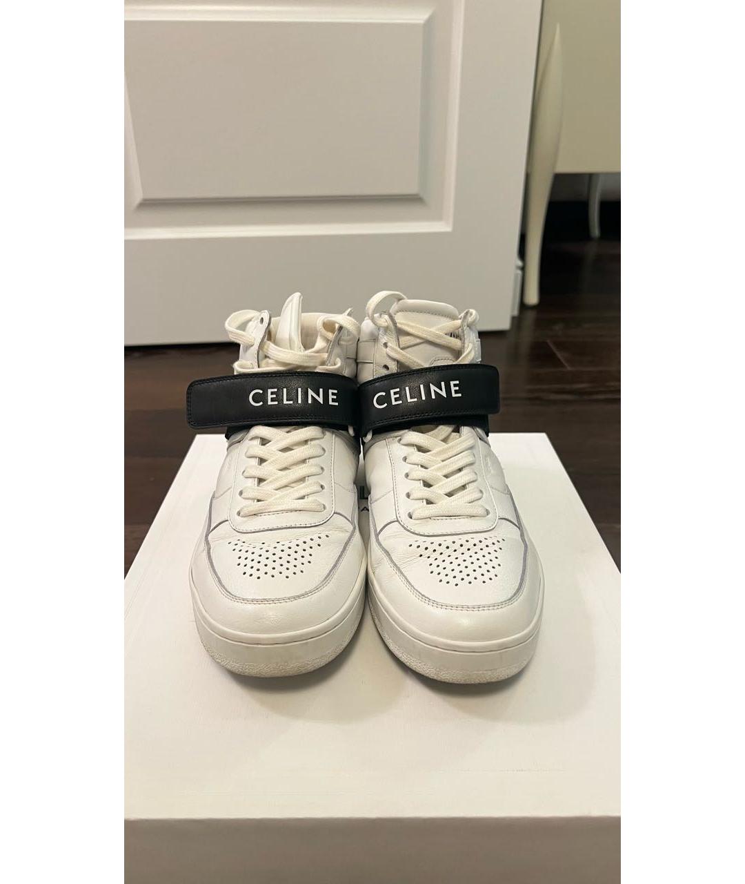 CELINE PRE-OWNED Белые кожаные кроссовки, фото 2