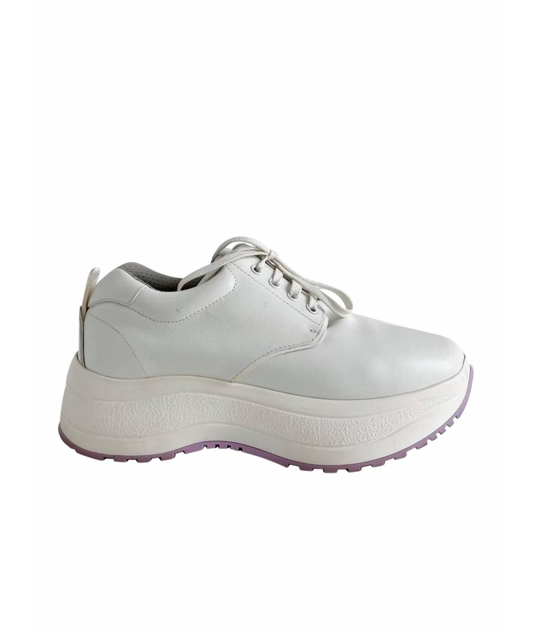 CELINE Белые кожаные кроссовки, фото 1