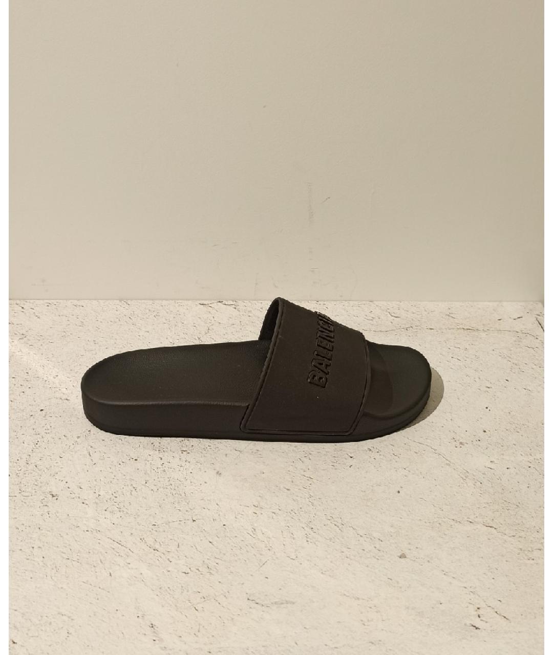 BALENCIAGA Черные шлепанцы, фото 6